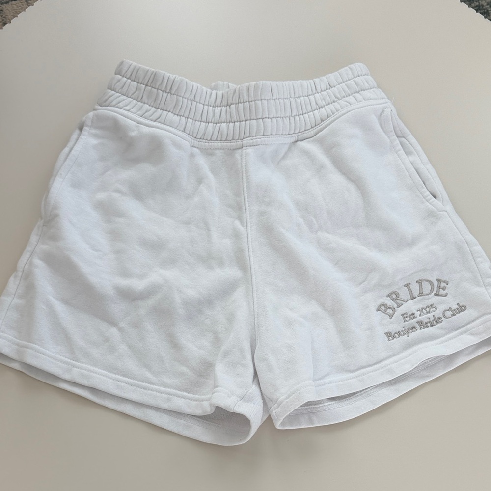 Bride Embroidered White Women’s Lounge Shorts